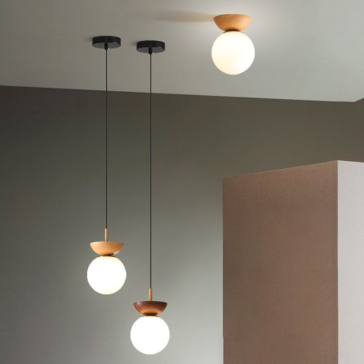Japanese Ceiling Light with Adjustable Brightness for Home and Office Decor
