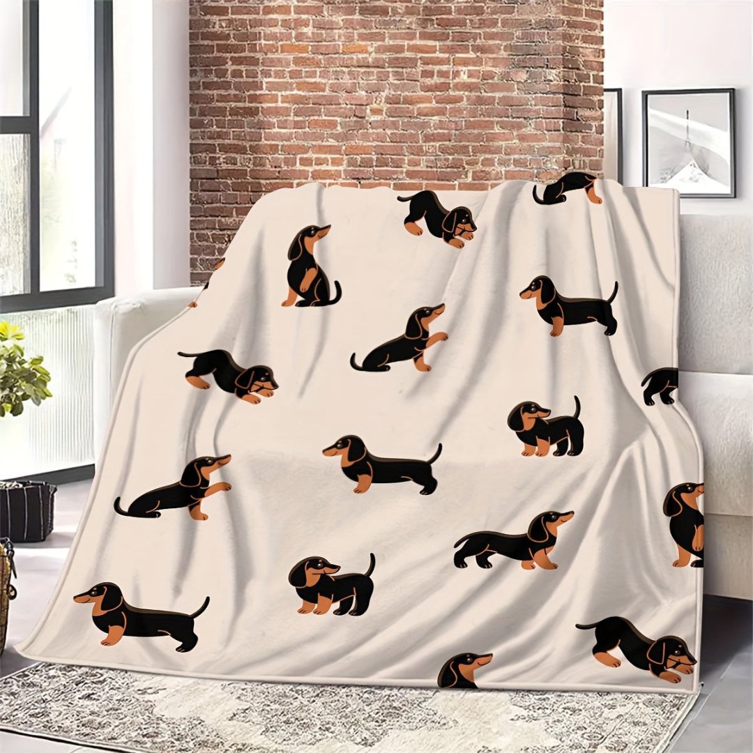 Flannel Dog Lovers Blanket - Soft, Cozy Snuggle Throw for Home & Office