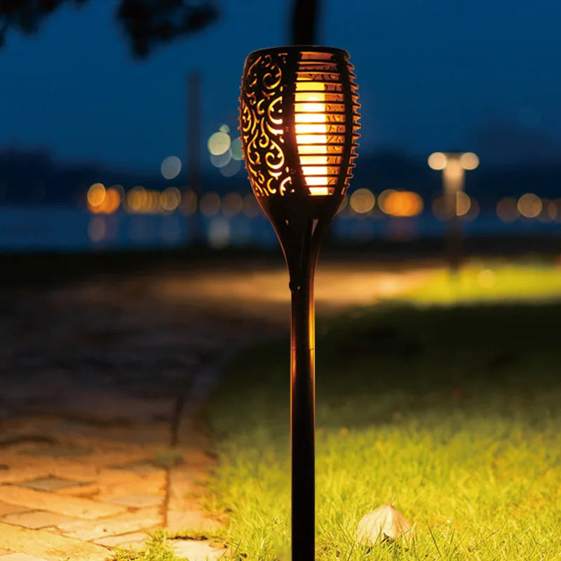 Solar-Powered Waterproof LED Garden Torch for Outdoor Lighting Decor