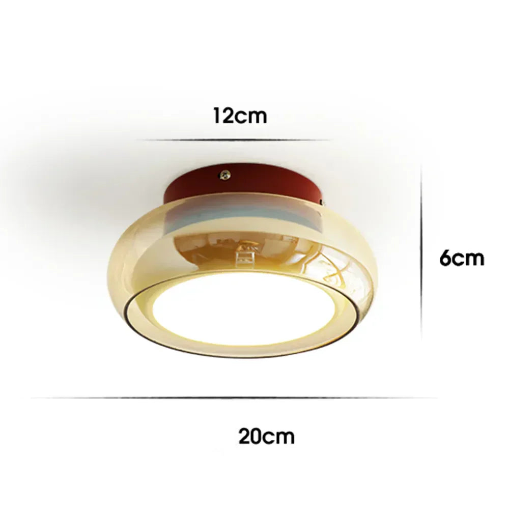 Vintage LED Ceiling Light | Retro Acrylic Fixture for Home & Office