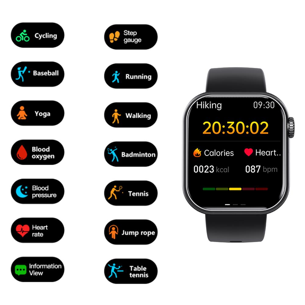 Smartwatch Blood Sugar Blood Pressure Heart Rate Monitor Waterproof Fitness Tracker