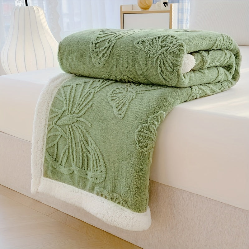 Ultra-Soft Reversible Blanket for Cozy Home Decor with Butterfly Design