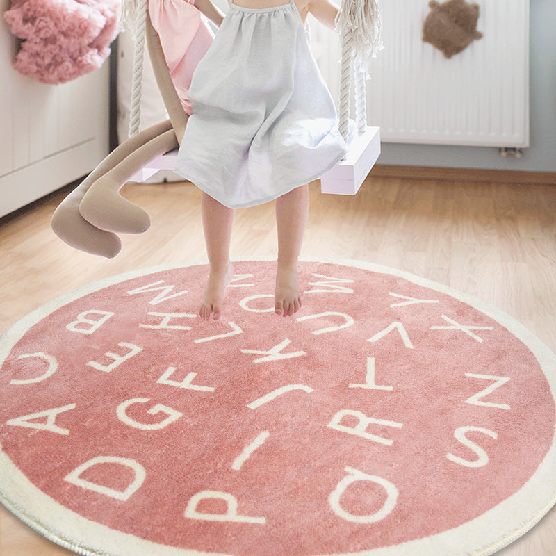 Soft Round Cartoon Rug for Kids' Rooms, Playrooms, and Cozy Spaces