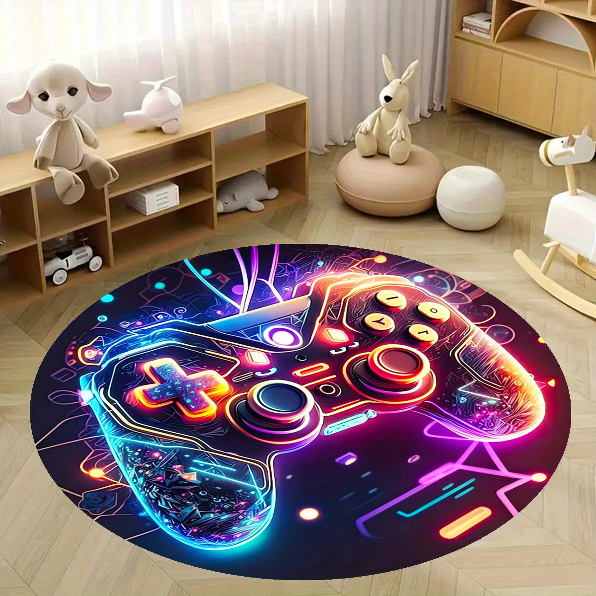 PlayStation Rug in Crystal Velvet for Gaming Room or Home Decor