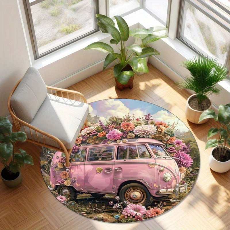 Non-Slip Floral Car Mats for Home and Office - Stylish & Durable Design