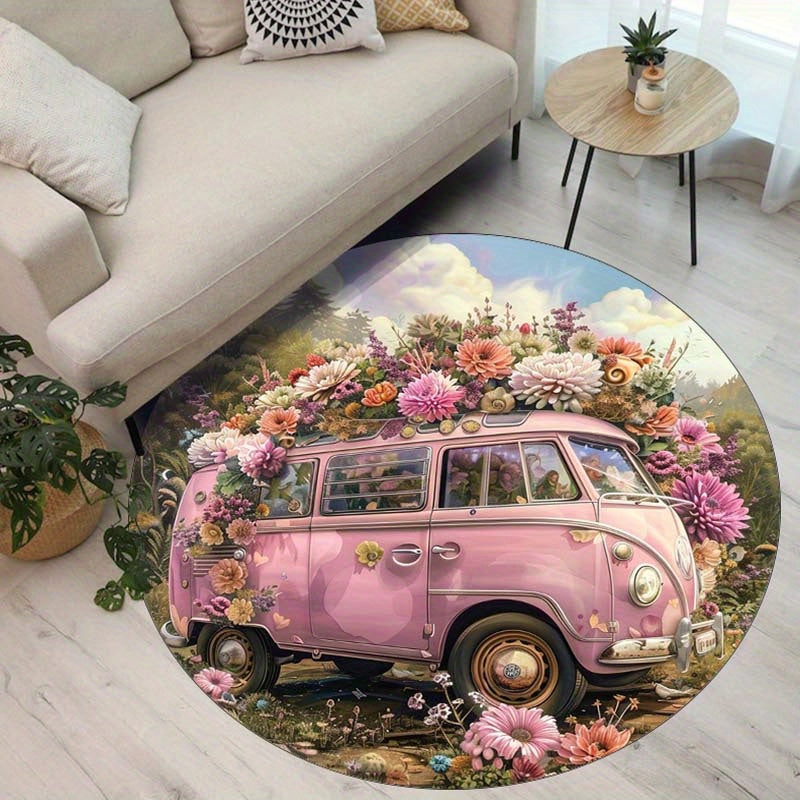 Non-Slip Floral Car Mats for Home and Office - Stylish & Durable Design