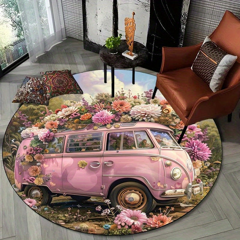 Non-Slip Floral Car Mats for Home and Office - Stylish & Durable Design