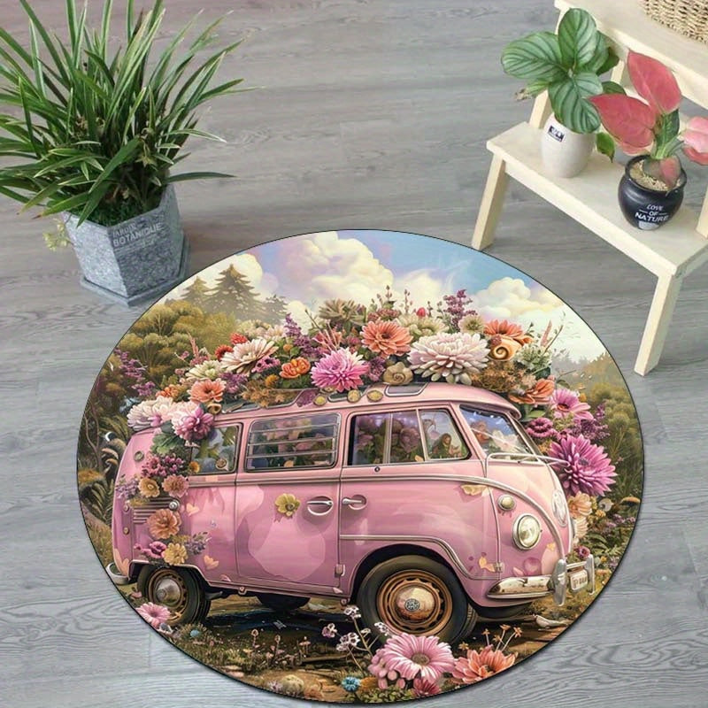 Non-Slip Floral Car Mats for Home and Office - Stylish & Durable Design