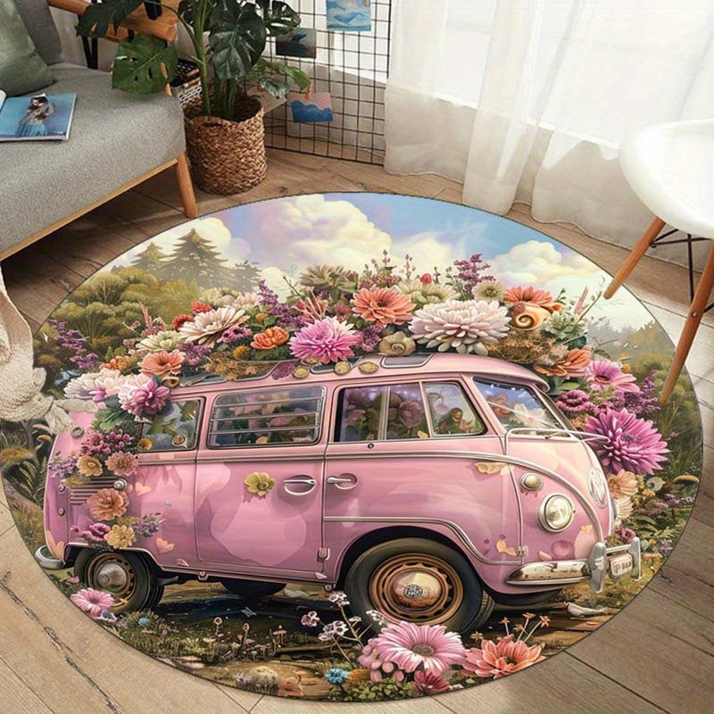 Non-Slip Floral Car Mats for Home and Office - Stylish & Durable Design