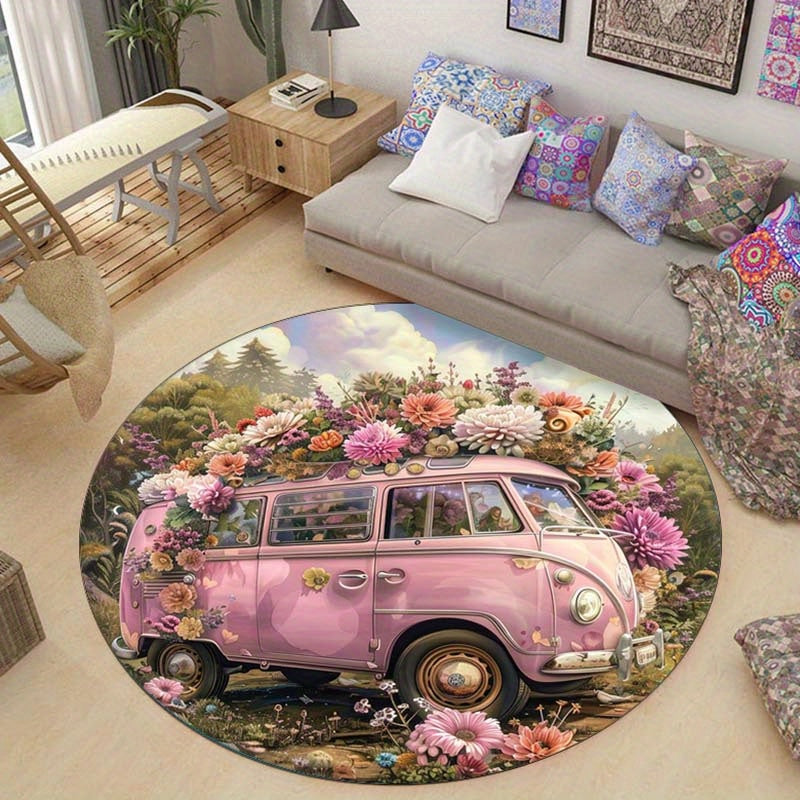 Non-Slip Floral Car Mats for Home and Office - Stylish & Durable Design