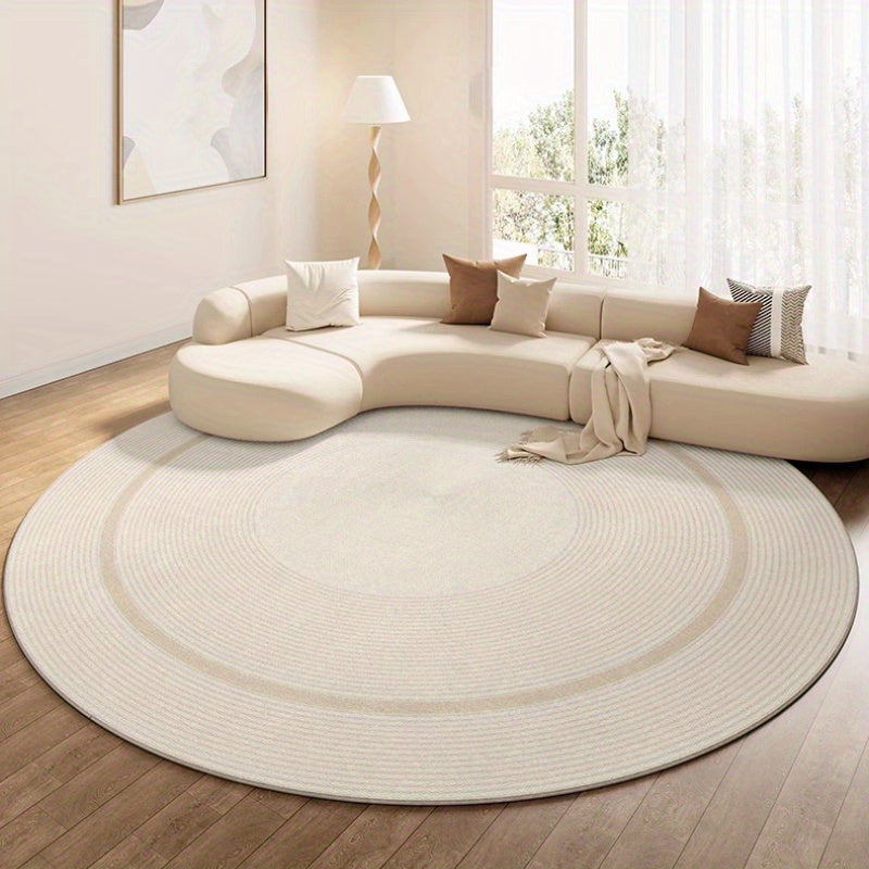 Soft Plush Round Area Rug for Home Decor, Cozy Living Room Accent