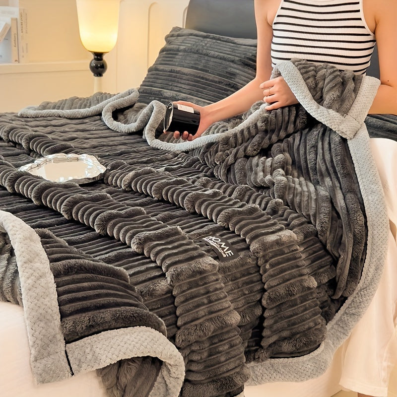 Soft Fleece Heat Blanket for Cozy Warmth at Home or Office
