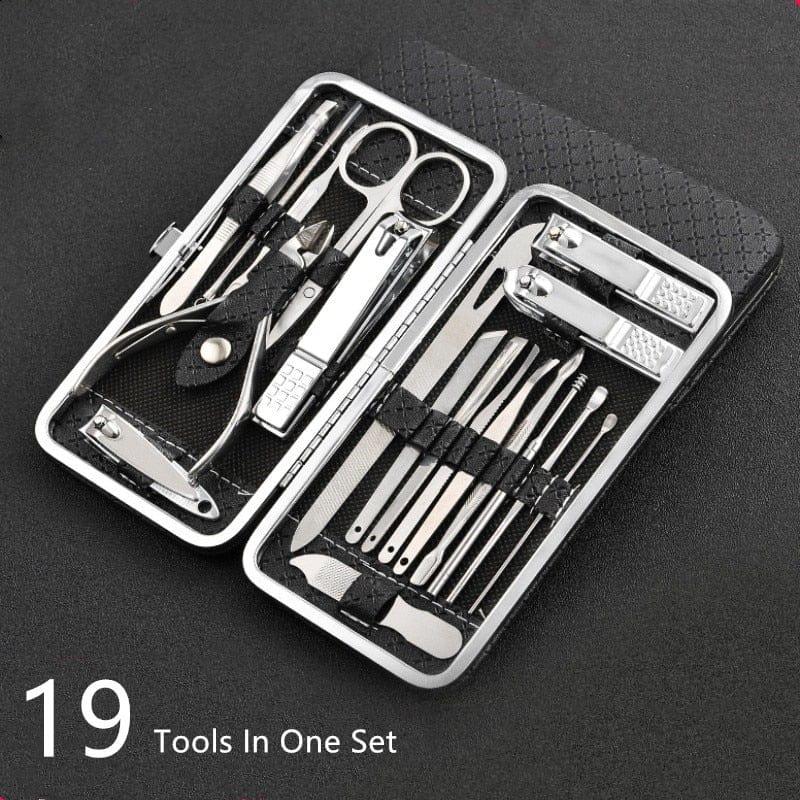 19 in 1 Stainless Steel Nail Clipper Manicure Set Kit