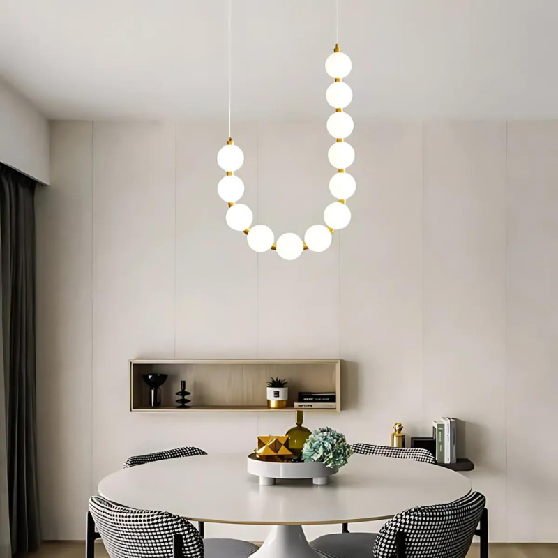 Elegant White Chandelier for Living Room and Office Decor, Stylish Lighting