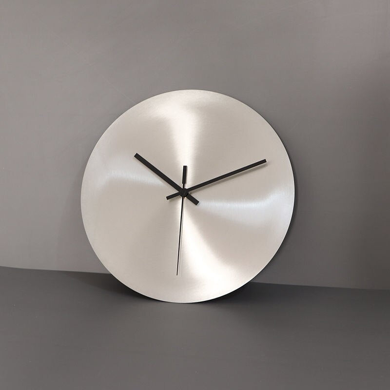Stainless Steel Wall Clock - Minimalist Design for Home and Office Elegance
