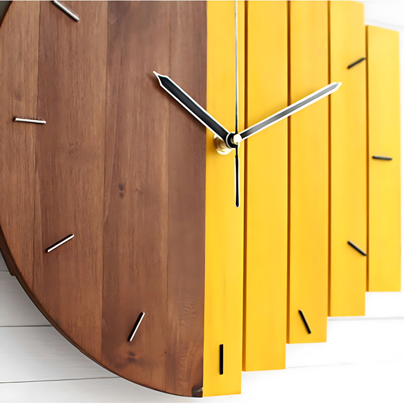 Wooden Wall Clock Xylophone Design for Home Decor and Office Style
