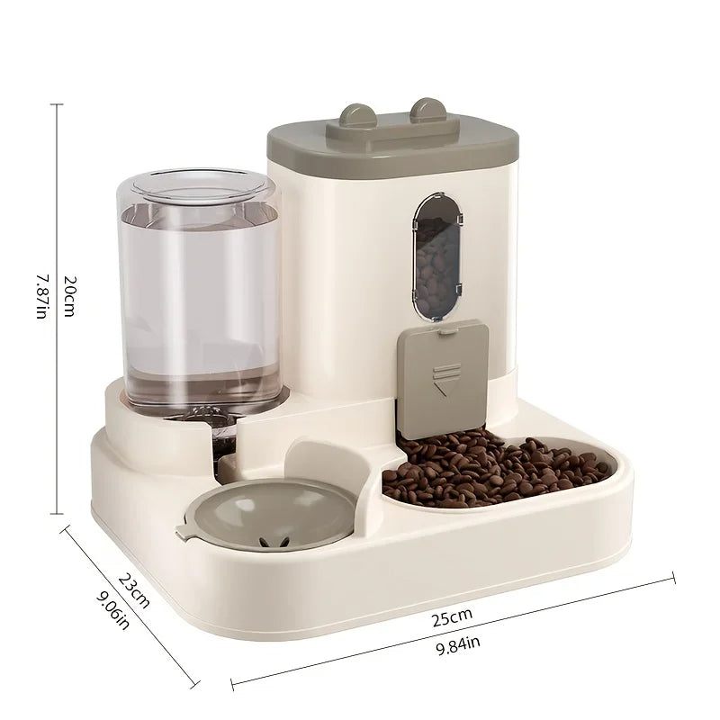 2 in 1 Dog Cat Feeder Water Dispenser