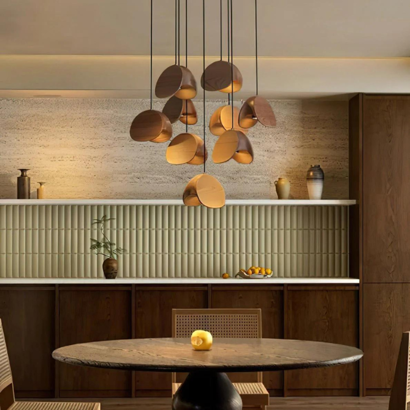 Wood Pendant Light for Home Decor | Elegant Warm Lighting Fixture