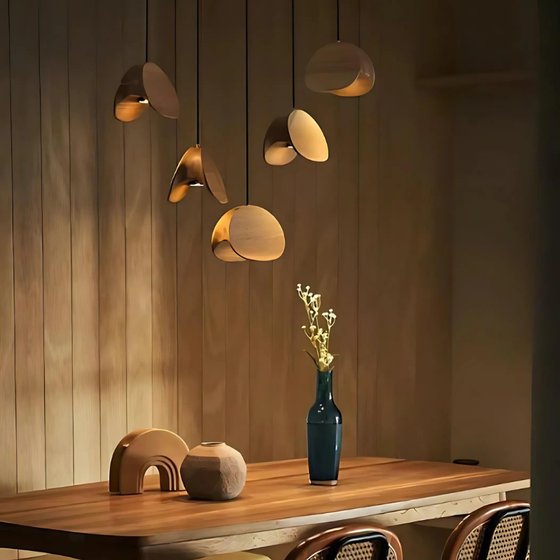 Wood Pendant Light for Home Decor | Elegant Warm Lighting Fixture