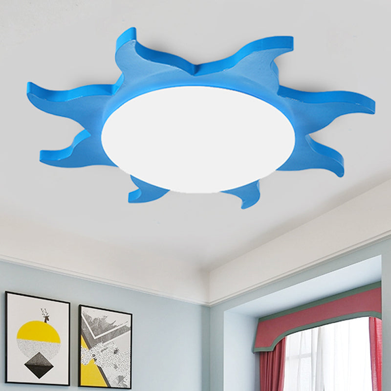 Wooden Acrylic Ceiling Light for Kids Rooms | Stylish & Safe Lighting