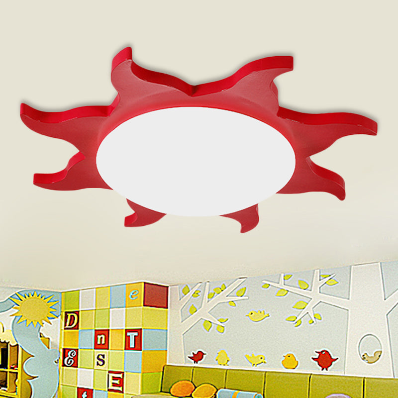 Wooden Acrylic Ceiling Light for Kids Rooms | Stylish & Safe Lighting