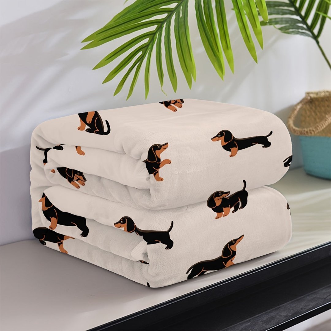 Flannel Dog Lovers Blanket - Soft, Cozy Snuggle Throw for Home & Office