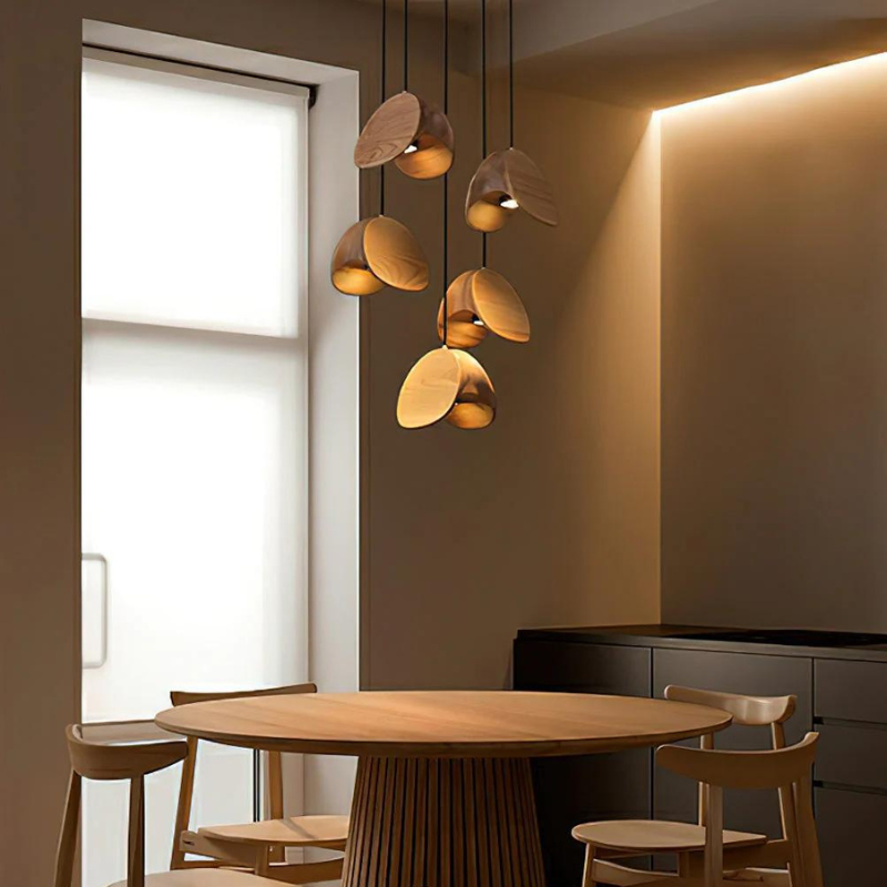 Wood Pendant Light for Home Decor | Elegant Warm Lighting Fixture