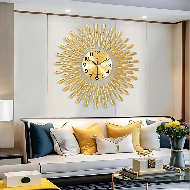 Sparkling Wall Clock for Home Decor – Luxurious Design for Office Style