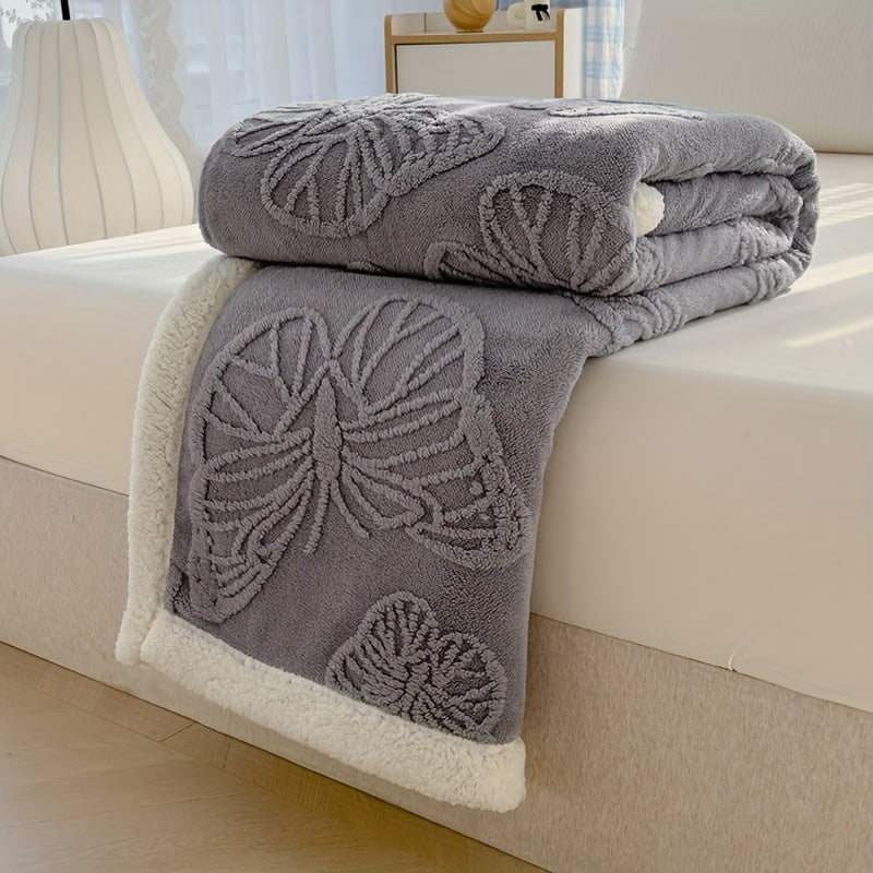 Ultra-Soft Reversible Blanket for Cozy Home Decor with Butterfly Design