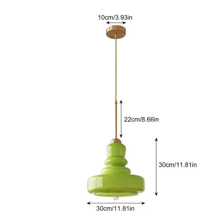 Bauhaus Pumpkin Pendant Light - Modern Glass Fixture for Home & Office