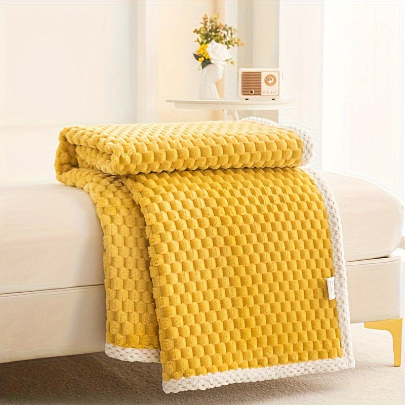 Premium Fleece Blanket for Home Comfort with Elegant Texture and Style