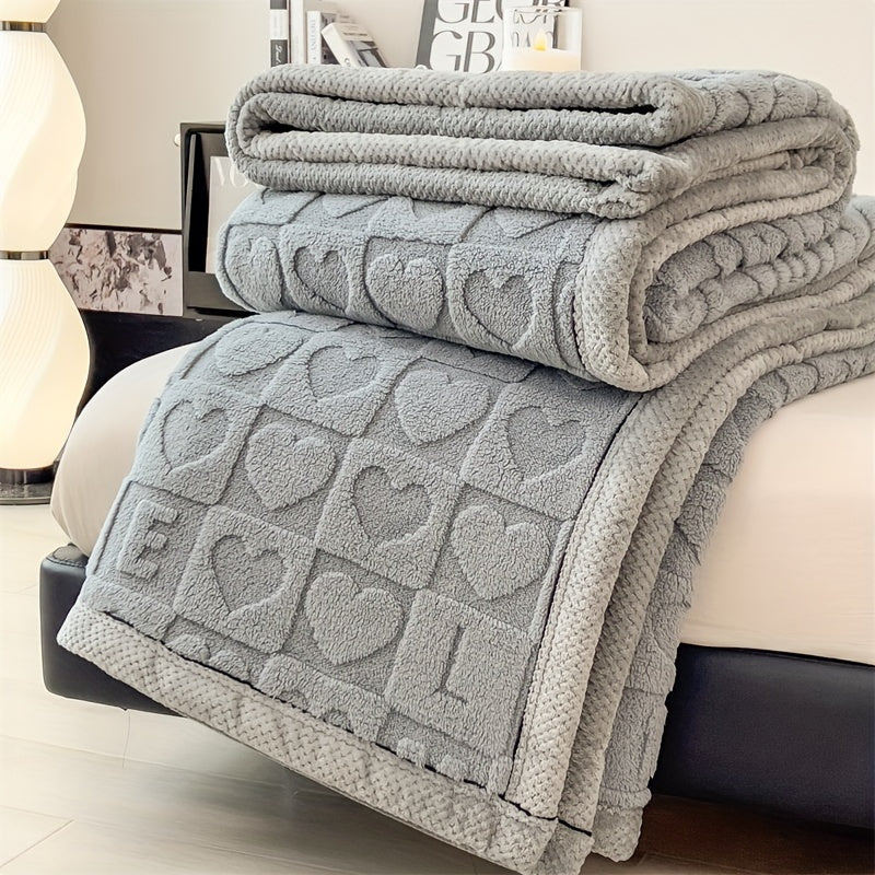 Ultra-Soft Coral Fleece Blanket for Cozy Home and Office Comfort