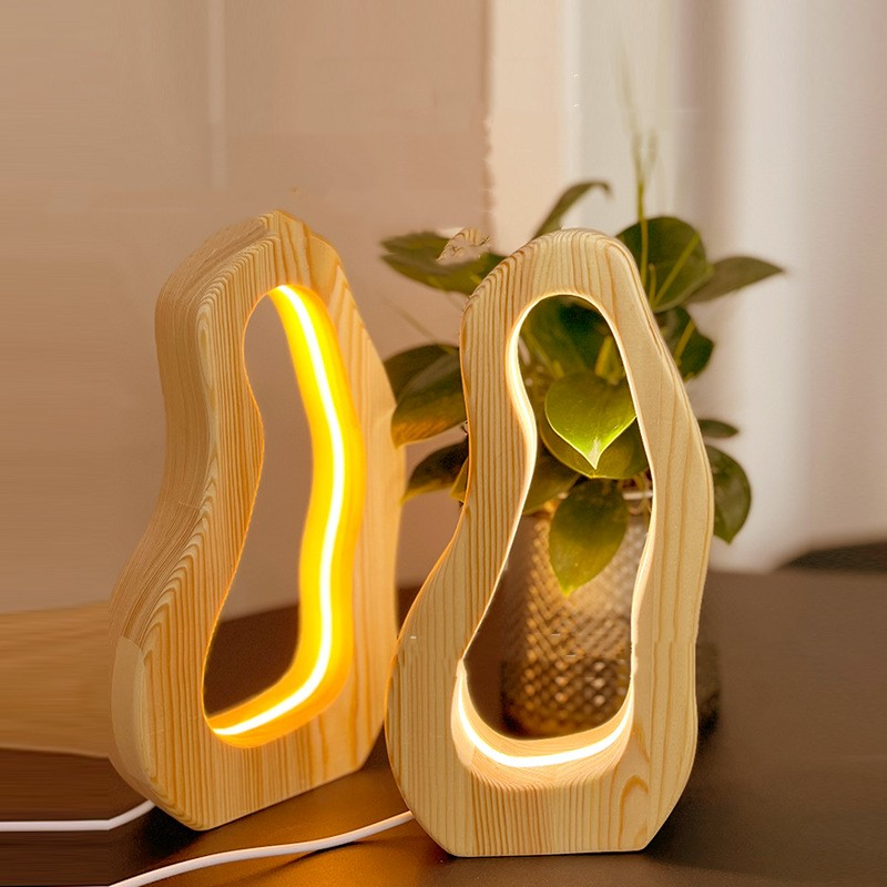 Natural Wood Table Lamp for Home Decor - Stylish, Eco-Friendly Lighting