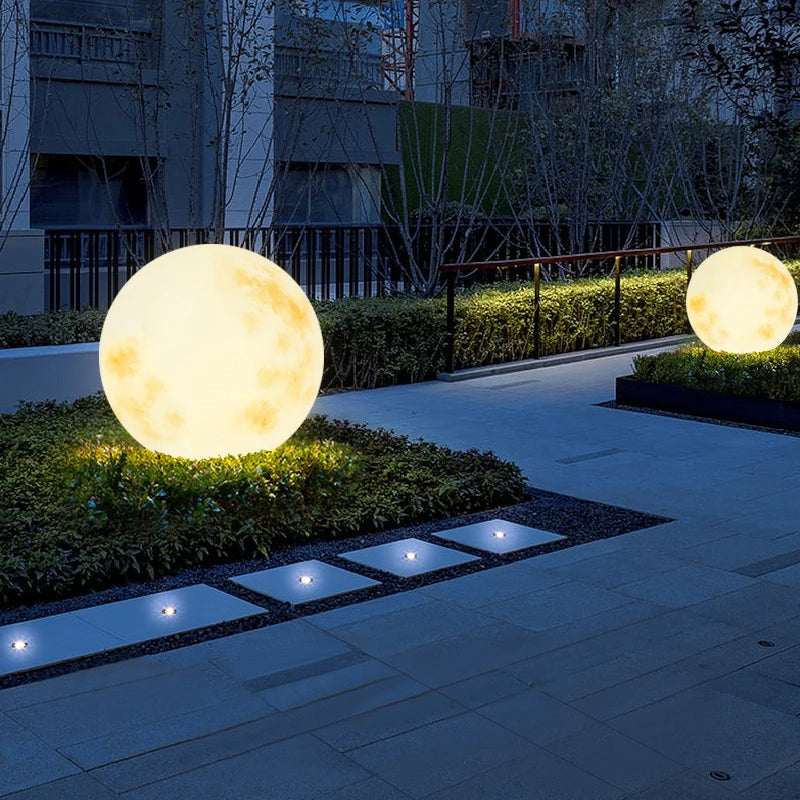 Moon-Shaped LED Garden Light for Outdoor Decor and Ambiance Enhancement