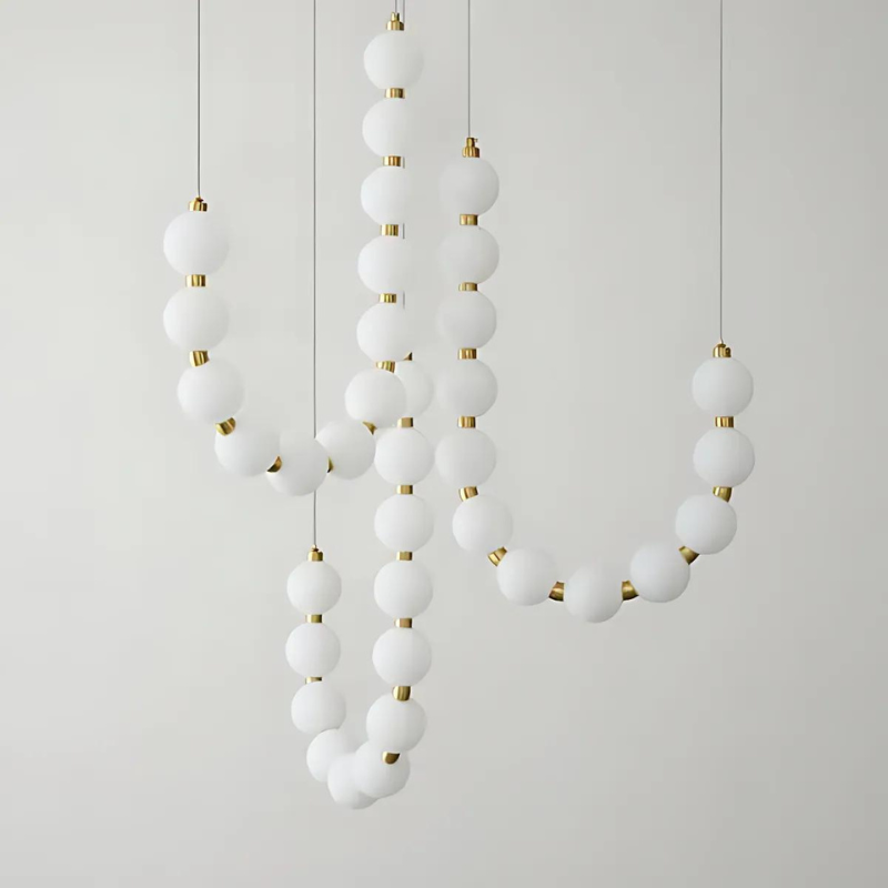 Elegant White Chandelier for Living Room and Office Decor, Stylish Lighting