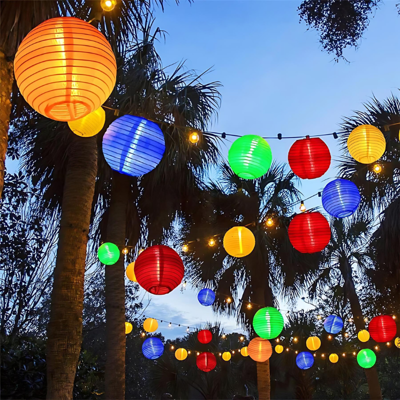 Solar String Lights for Outdoor Atmosphere – Eco-Friendly Lantern Decor