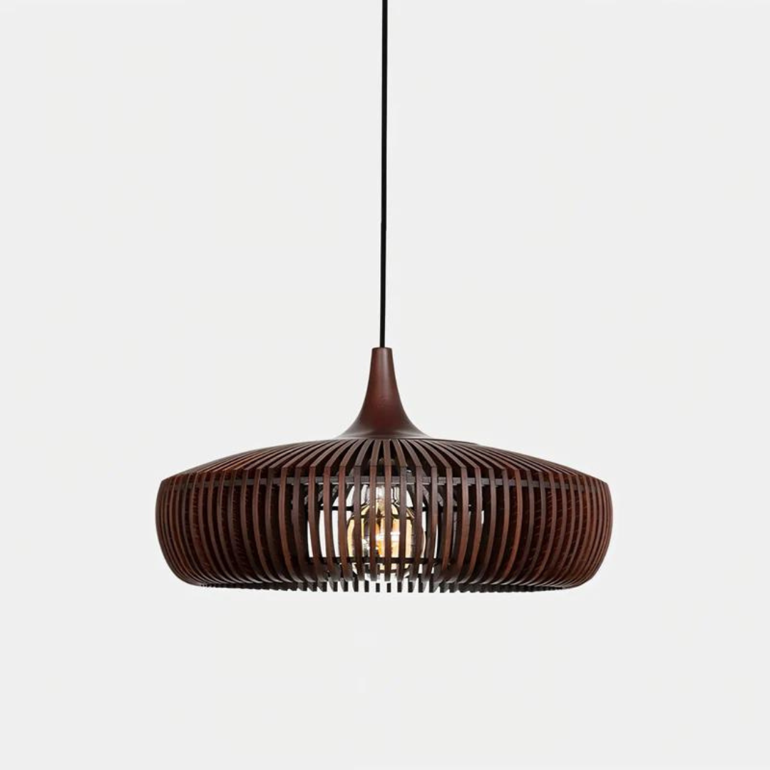 Walnut Wood Pendant Light for Home and Office Decor, Stylish Lighting