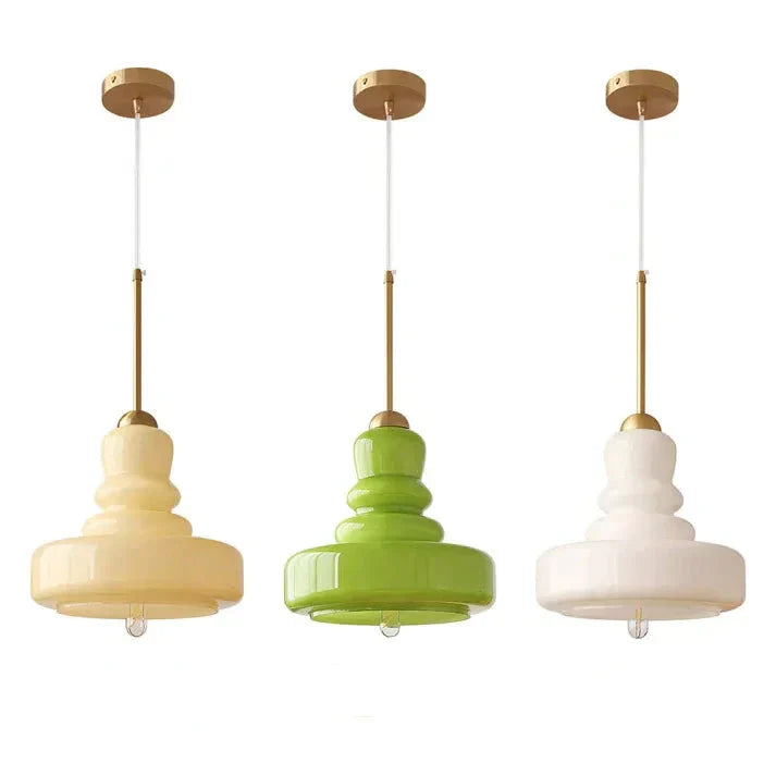 Bauhaus Pumpkin Pendant Light - Modern Glass Fixture for Home & Office