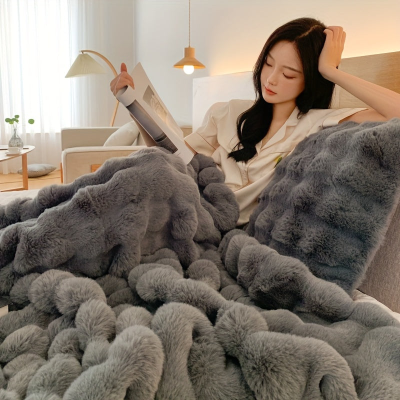 Plush Blanket for Ultimate Relaxation at Home or Office Comfort