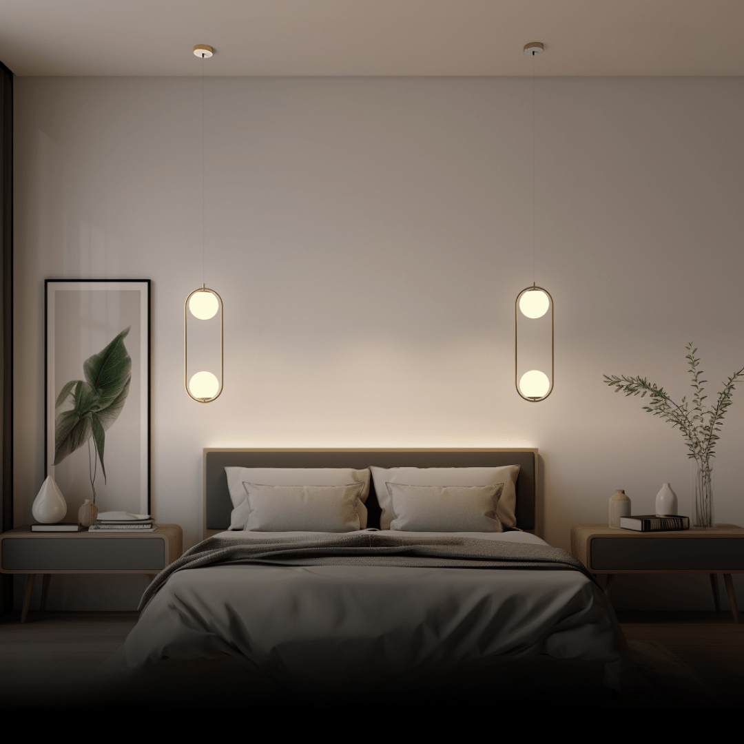 LED Pendant Light Warm White Gold Finish for Home and Office Decor