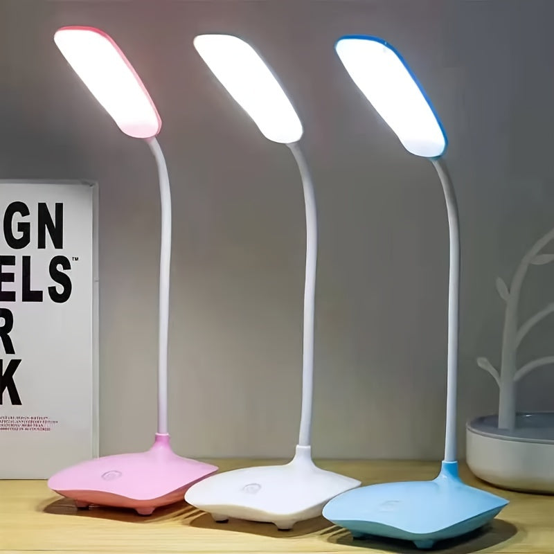 USB LED Desk Lamp - Foldable, Adjustable Brightness for Home & Office Use