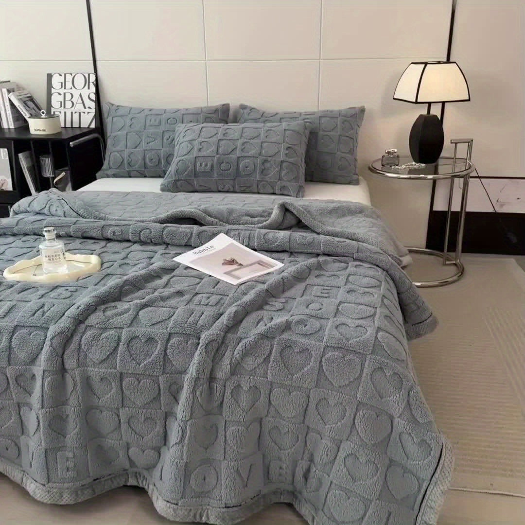 Ultra-Soft Coral Fleece Blanket for Cozy Home and Office Comfort