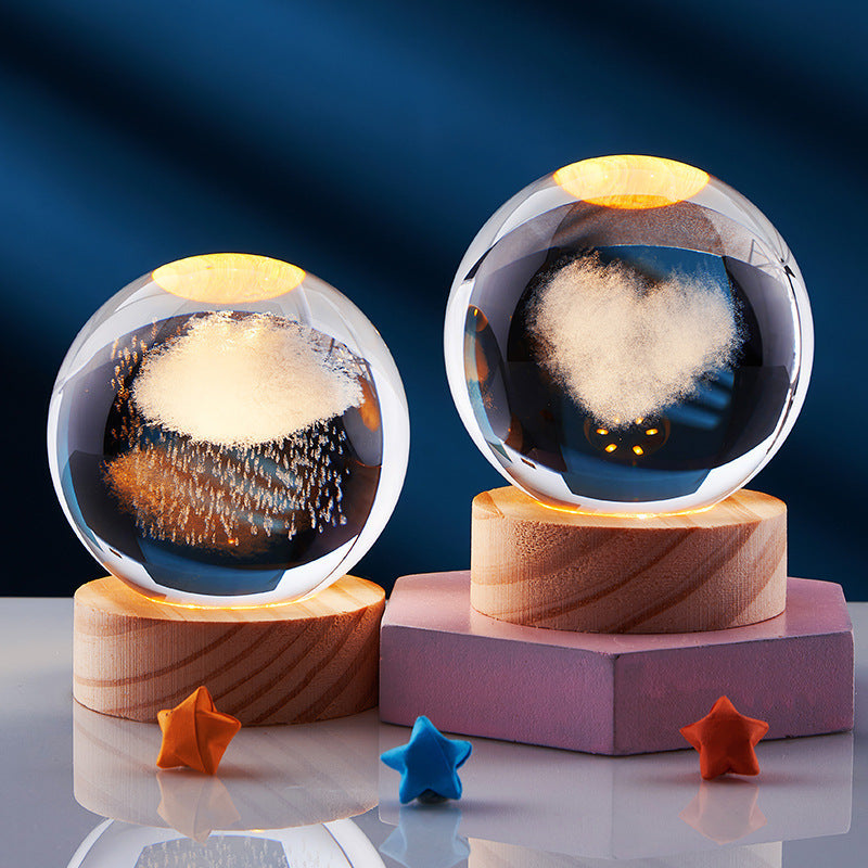 3D Crystal Night Light Lamp for Home Decor - Magical 3D Effect
