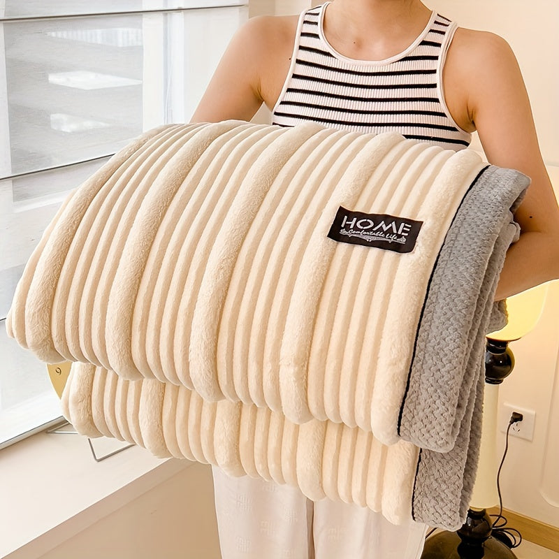 Soft Fleece Heat Blanket for Cozy Warmth at Home or Office
