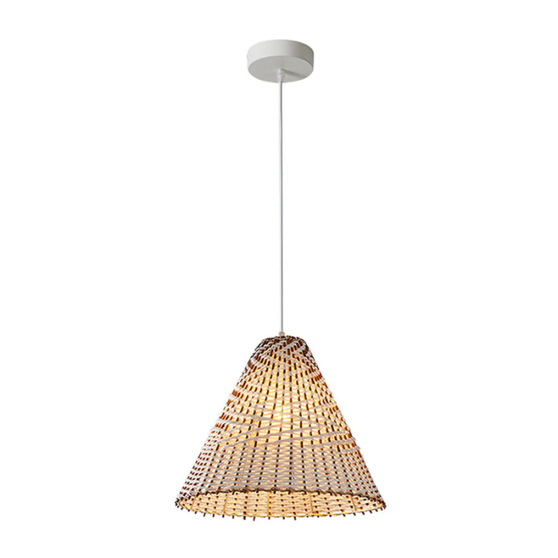 Boho Pendant Light - Hand-Woven Willow Fixture for Home Decor