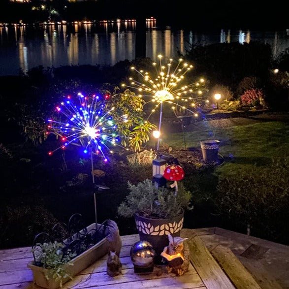 Solar Garden Light Firework Style for Outdoor Decor and Ambiance