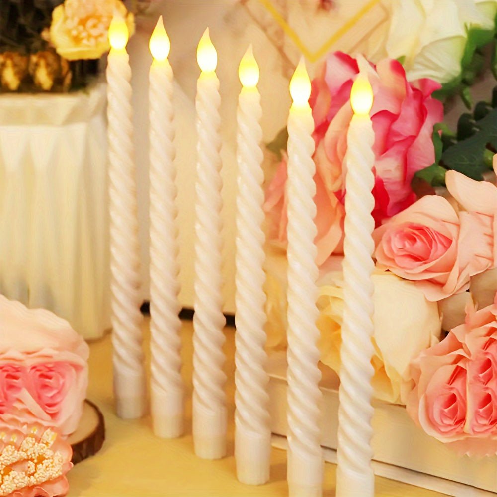 Wireless LED Flameless Candles Set of 6 - Realistic Flame for Home Decor