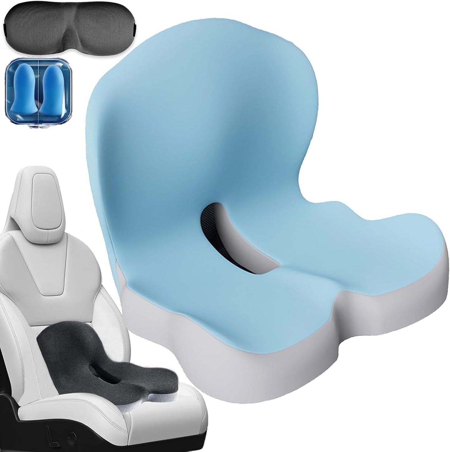 Memory Foam L-Shaped car Seat Cushion