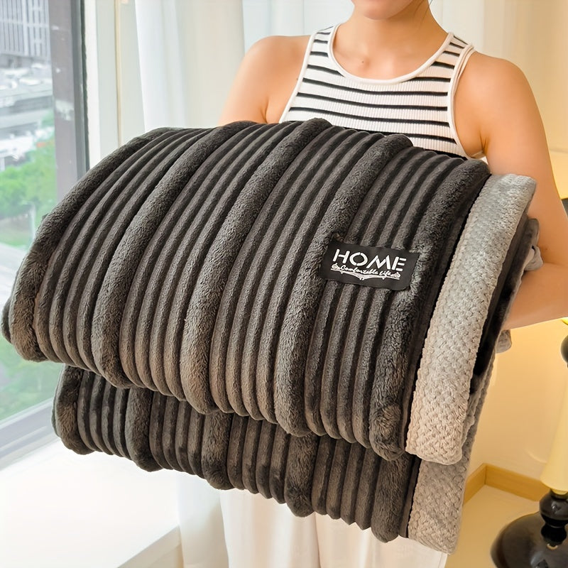 Soft Fleece Heat Blanket for Cozy Warmth at Home or Office