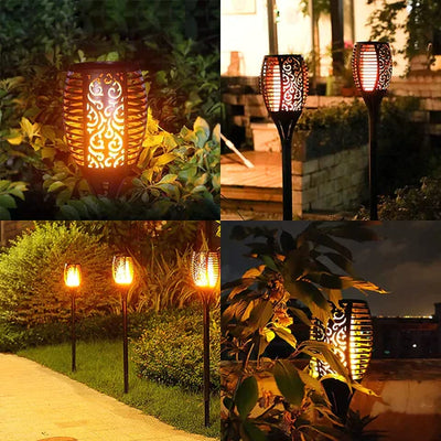 Solar-Powered Waterproof LED Garden Torch for Outdoor Lighting Decor